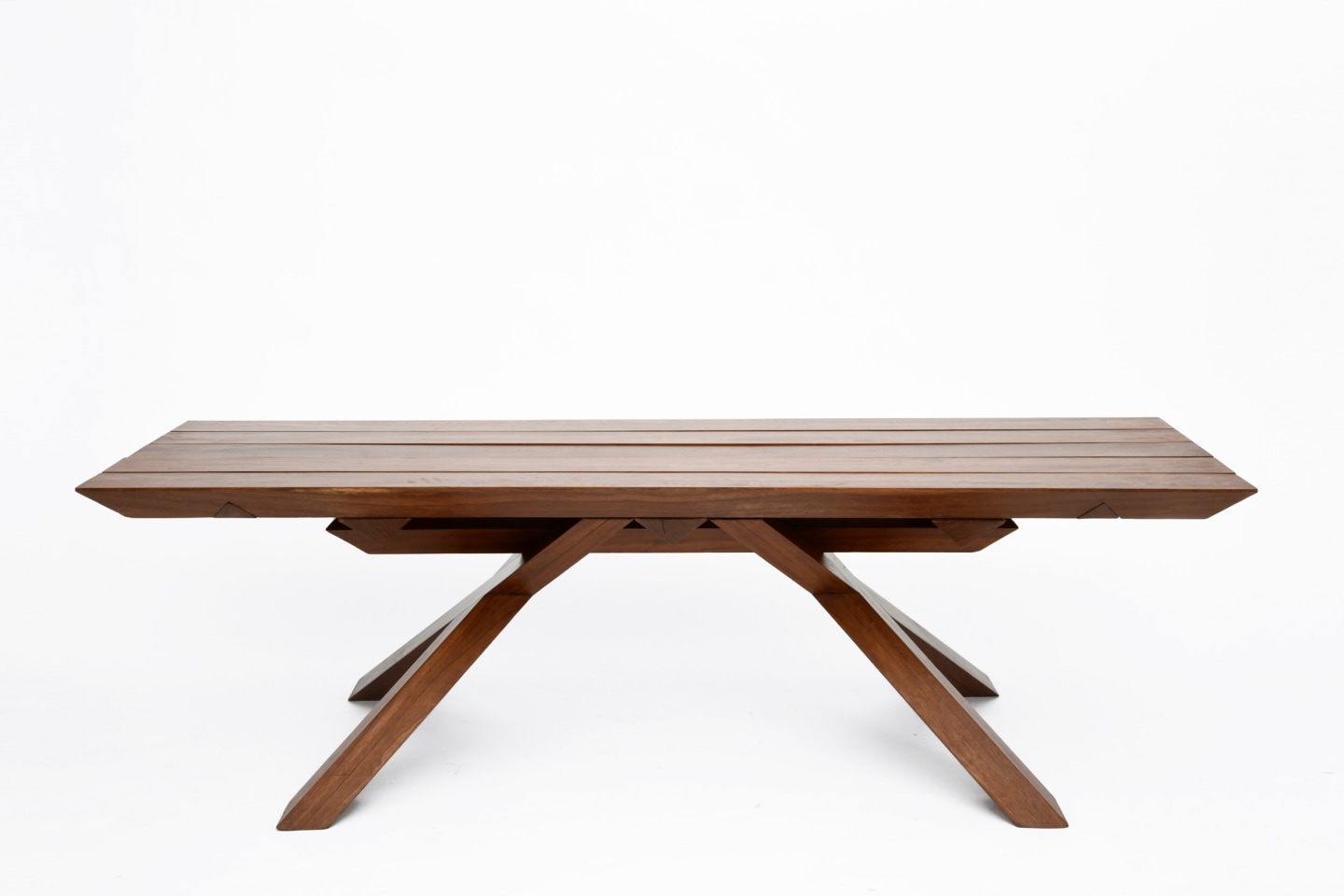 Dominique Zimbacca's unique sculptural table, full straight view from above