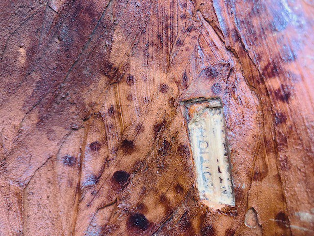 Ren&eacute; Buthaud's mask detail of signature
