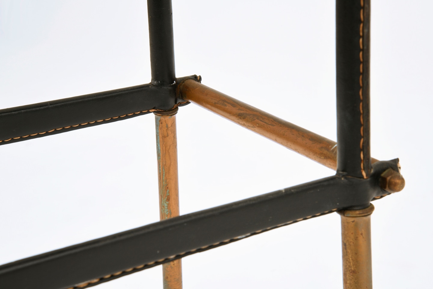 Jacques Adnet stool leg detail