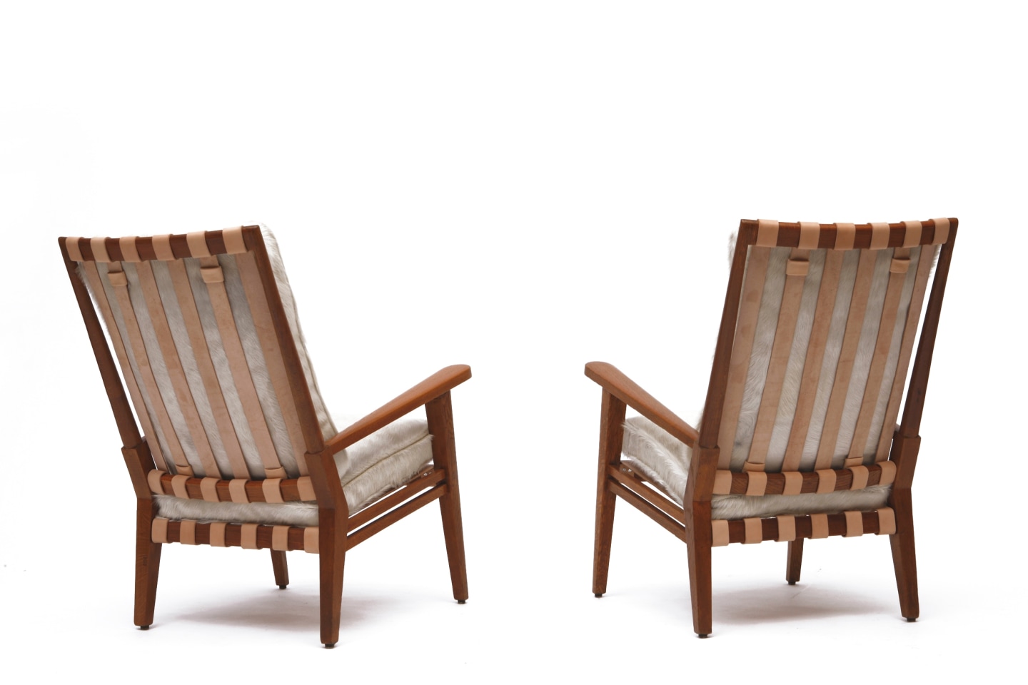 Jacques Adnet's armchair back views