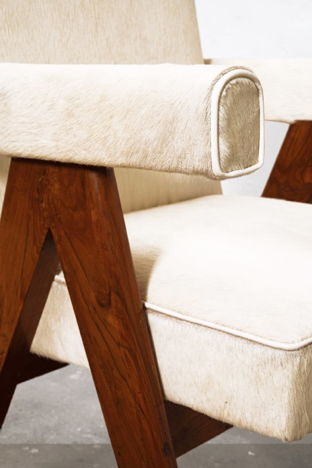 Le Corbusier &amp; Pierre Jeanneret's &quot;Committee&quot; armchairs, detailed view of arm