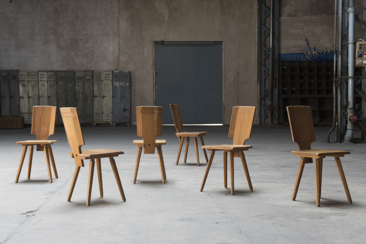 Pierre Chapo's pair of &quot;S28&quot; chairs