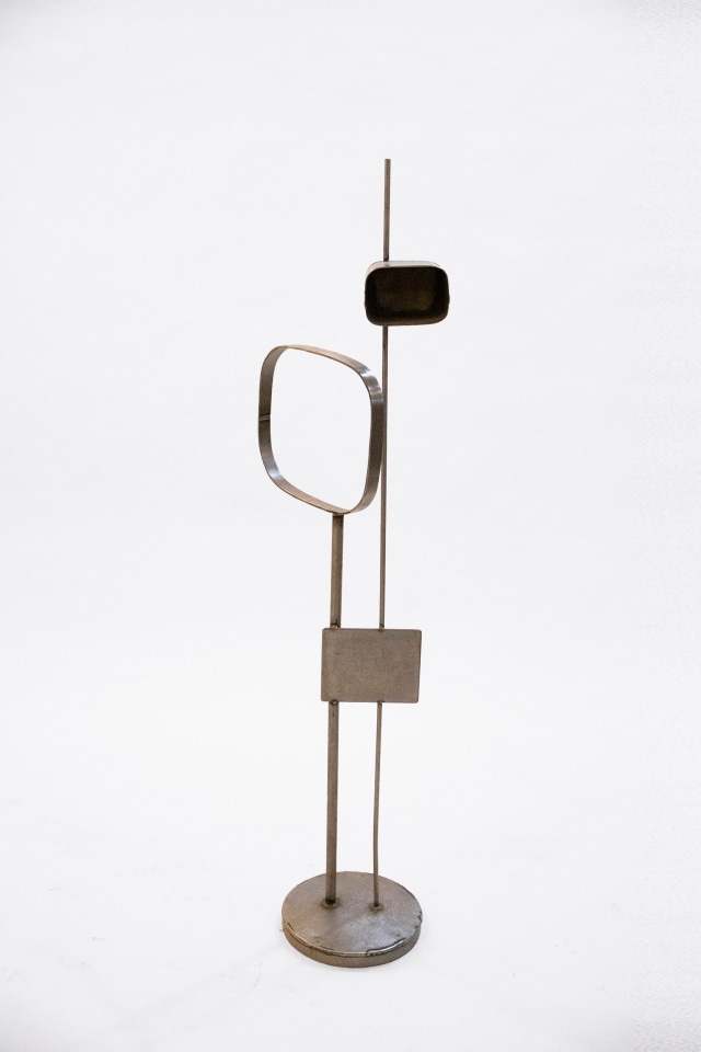 Alain Douillard's metal sculpture, full view