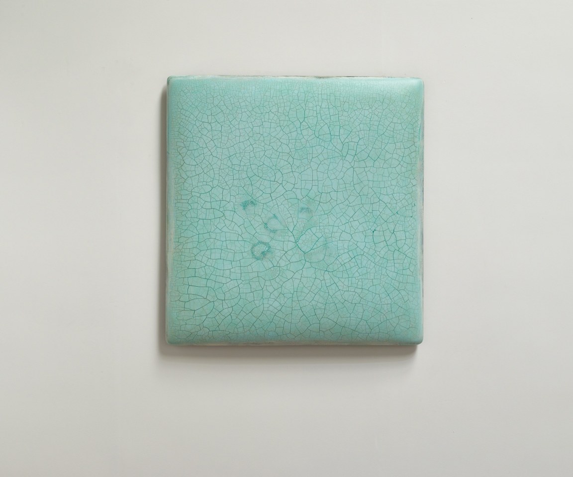 Infinity - No. 6 (Turquoise) 冰裂-6, 2019, oil, lacquer, linen and wood