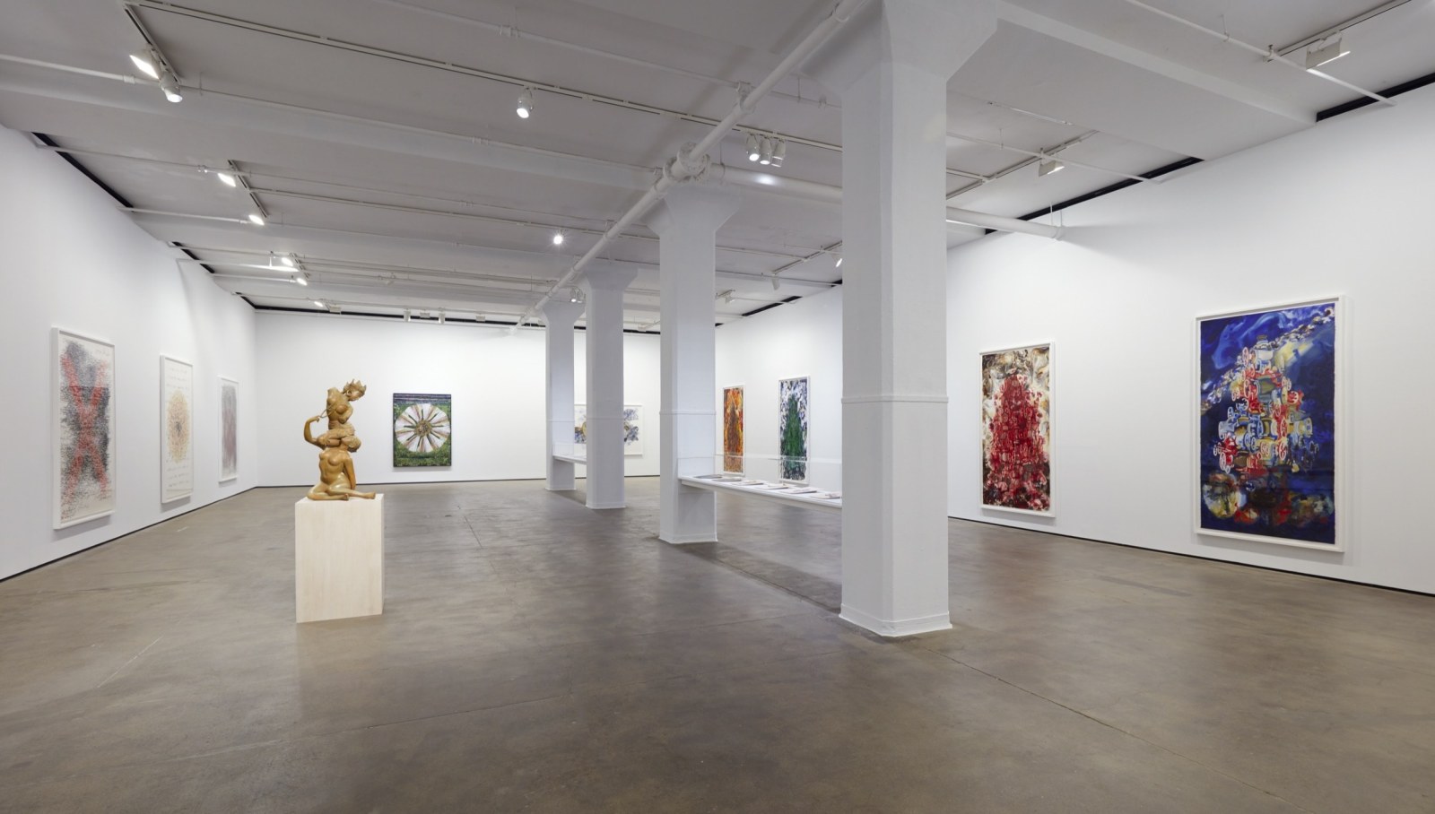 Installation view of Shahzia Sikander: Weeping Willows, Liquid Tongues at Sean Kelly, New York
