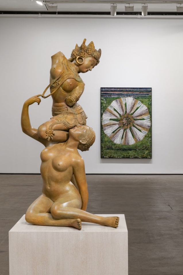 Installation view of Shahzia Sikander: Weeping Willows, Liquid Tongues at Sean Kelly, New York