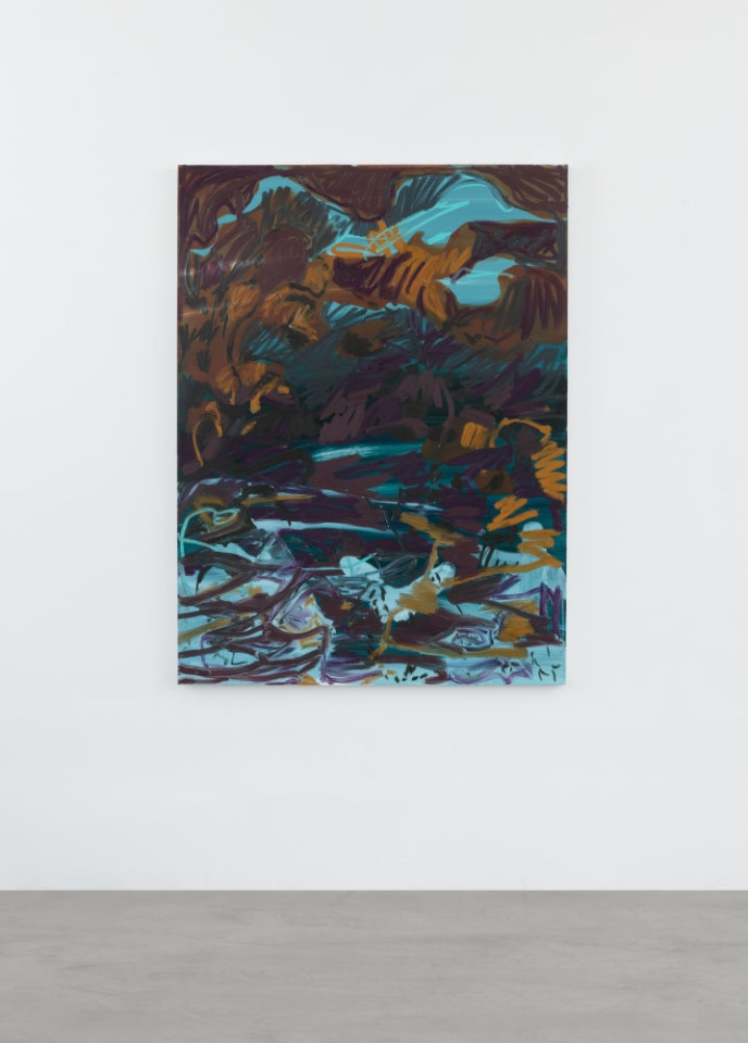 Janaina Tschäpe River Mountain, 2022 signed and dated by the artist, verso oil and oil stick on canvas 64 x 48 inches (162.6 x 121.9 cm) (JTs-P.22.5485)