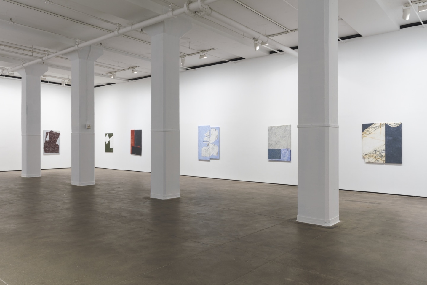 Installation view of Sam Moyer: Tone at Sean Kelly, New York