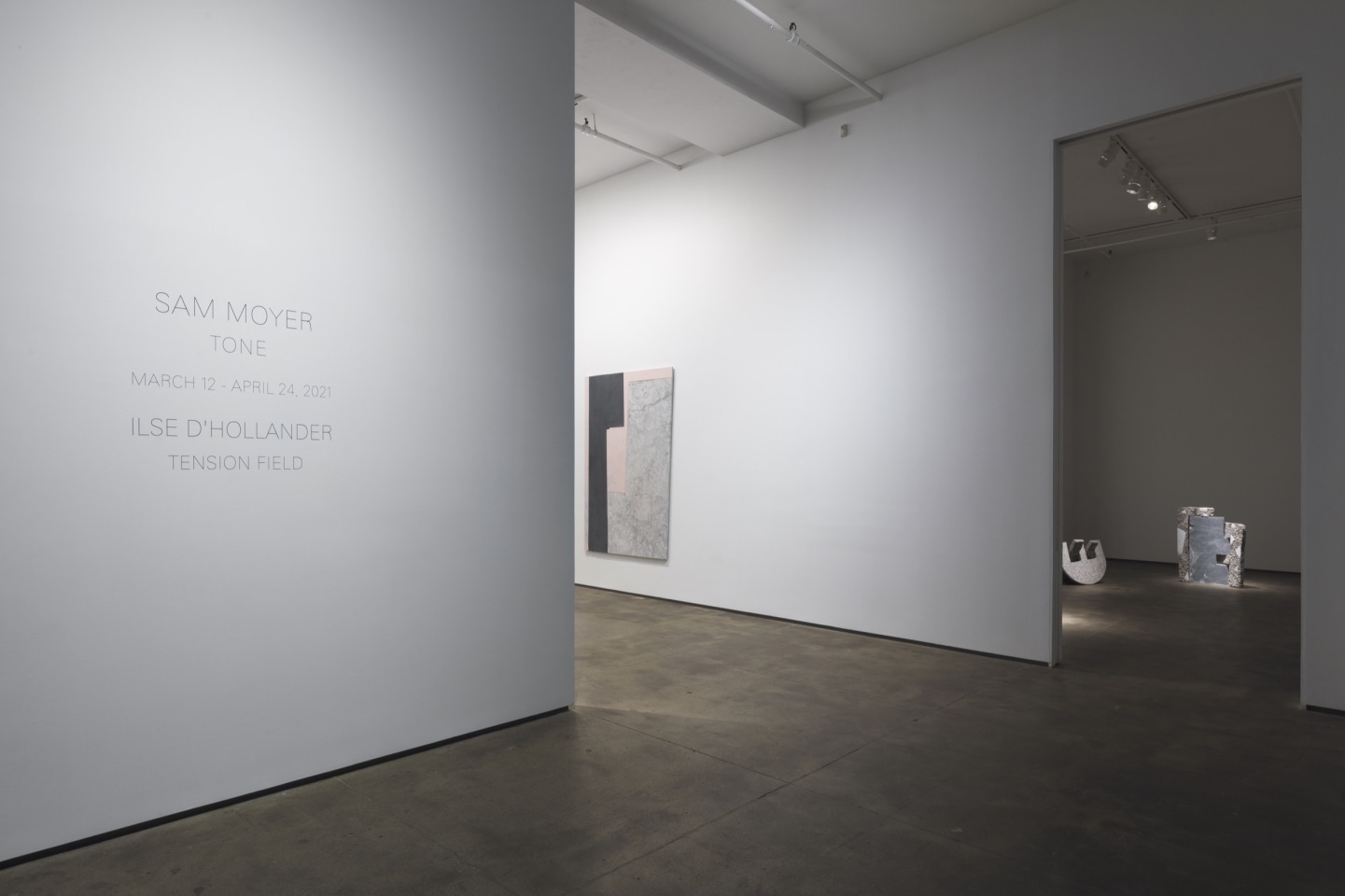 Installation view of Sam Moyer: Tone at Sean Kelly, New York