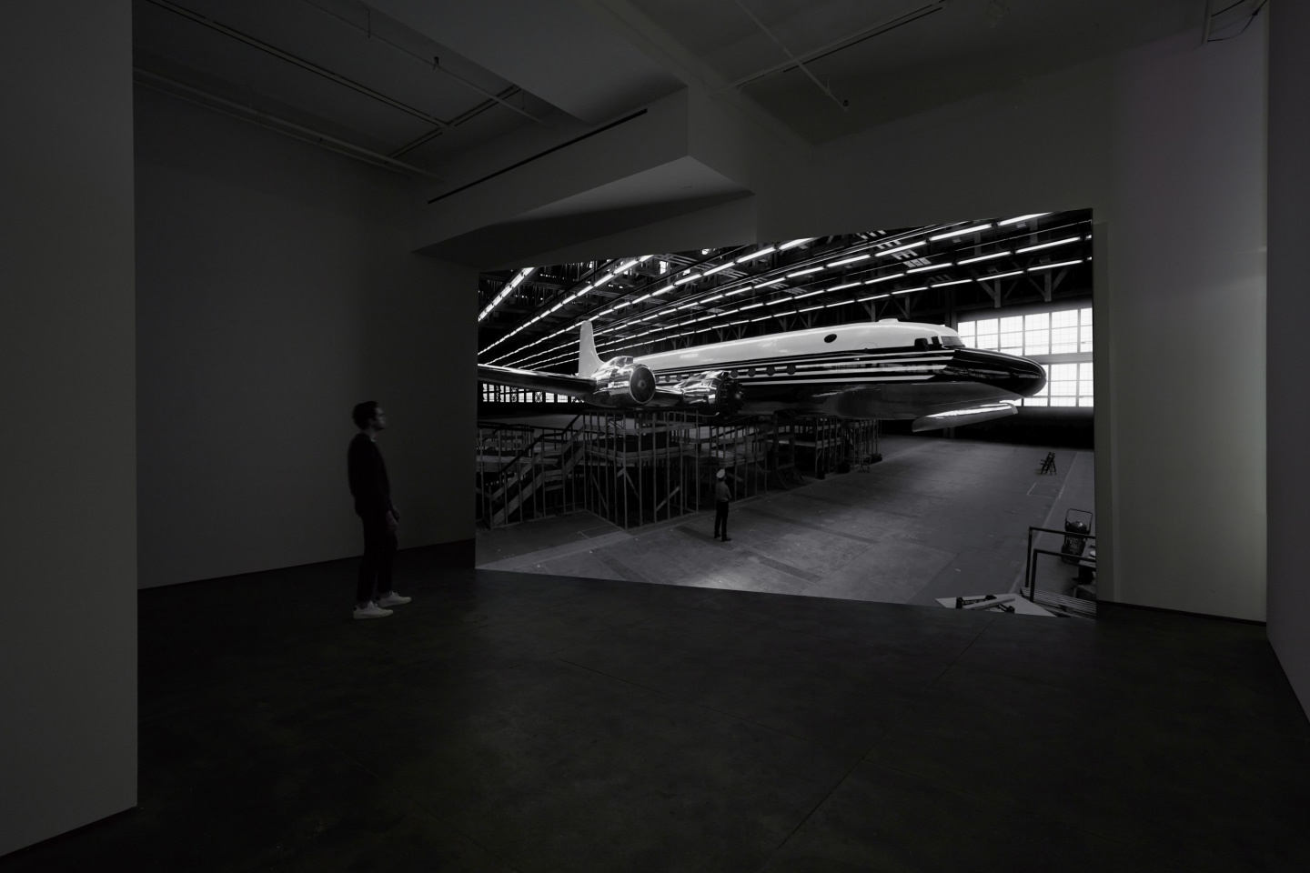 Installation view of David Claerbout: Dark Optics at Sean Kelly, New York, April 27 - June 4, 2022, Photography: Jason Wyche, New York, Courtesy: Sean Kelly, New York