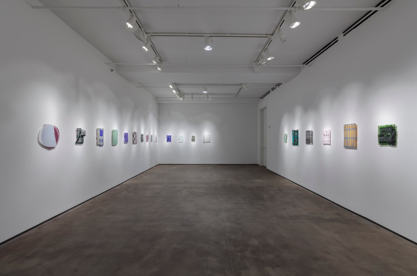 Installation view of Sam Moyer: Naked as the Glass at Sean Kelly, New York