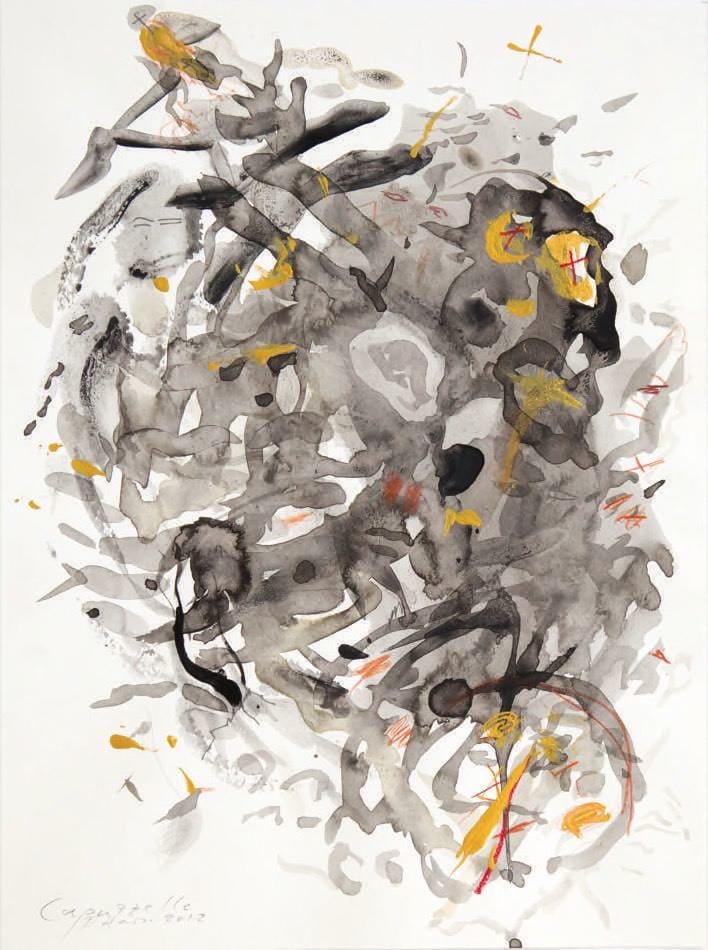 Neapolitan Rock Formation, 2012, mixed media on paper