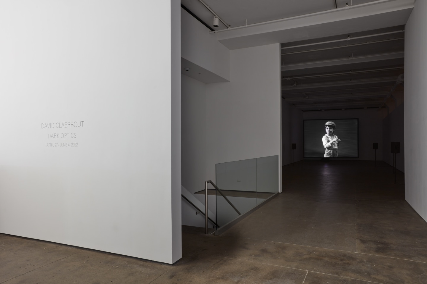 Installation view of David Claerbout: Dark Optics at Sean Kelly, New York, April 27 - June 4, 2022, Photography: Jason Wyche, New York, Courtesy: Sean Kelly, New York