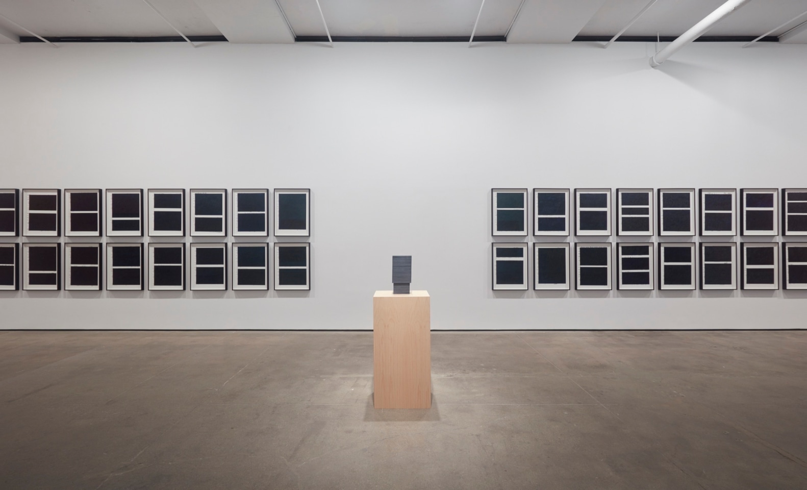 Installation view of Idris Khan: Blue Rhythms at Sean Kelly, New York