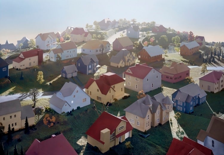 James Casebere, Landscape with Houses (Dutchess County, NY) #1, 2009