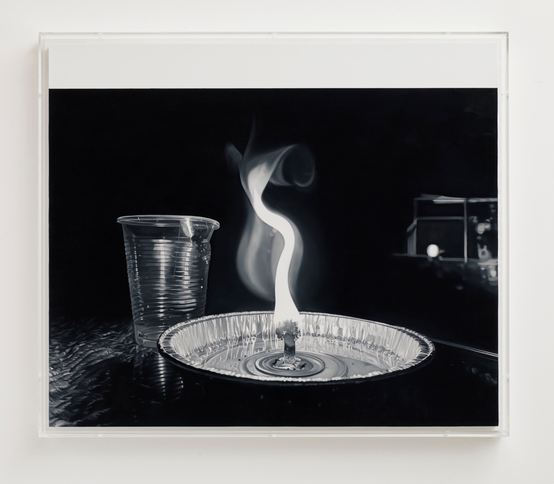 Mosquitoes, 2019, oil and varnish on acrylic faced honeycomb panel in Perspex box frame