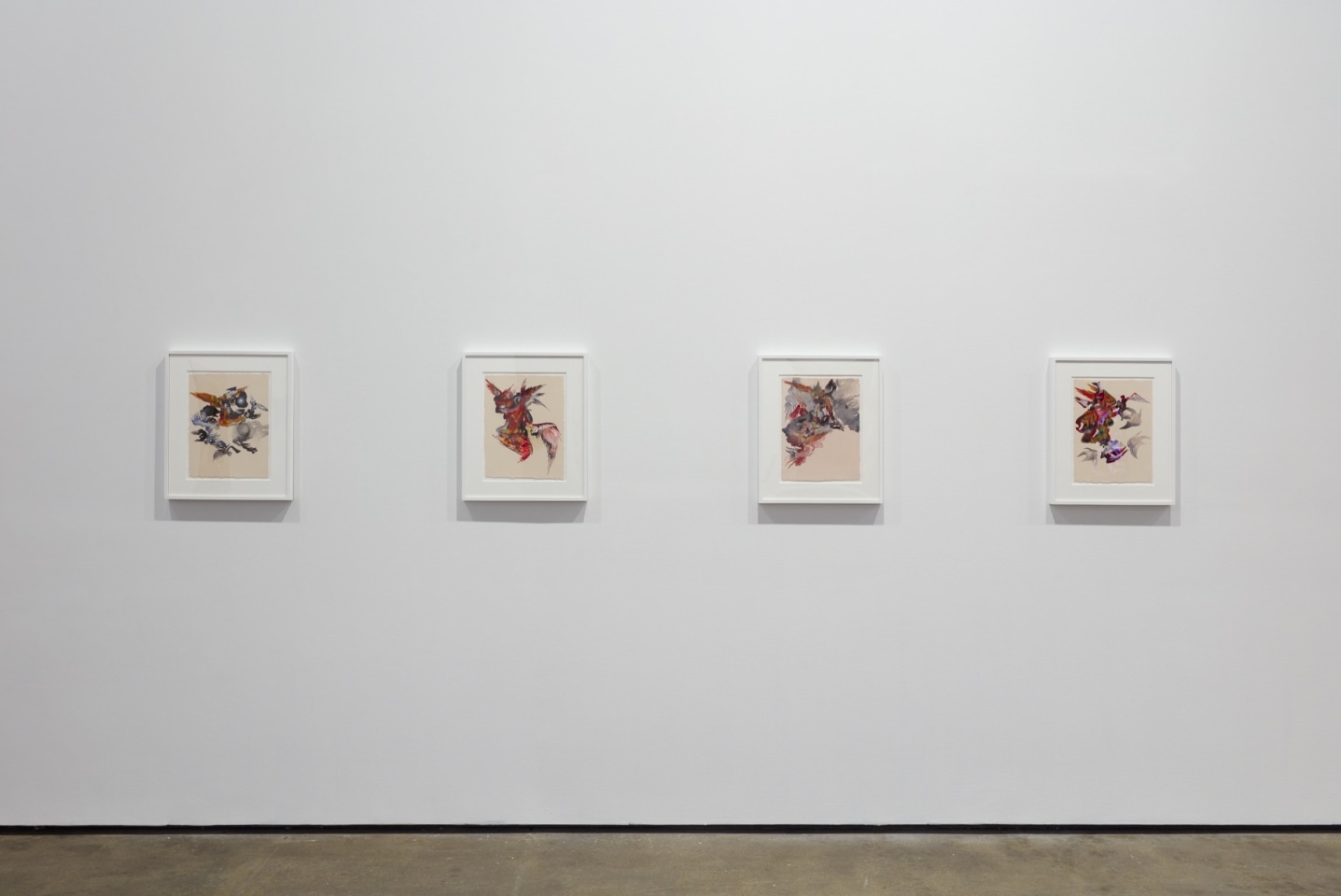 Installation view of Shahzia Sikander: Weeping Willows, Liquid Tongues at Sean Kelly, New York
