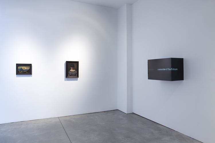 Installation view of memories of the future at Sean Kelly, New York