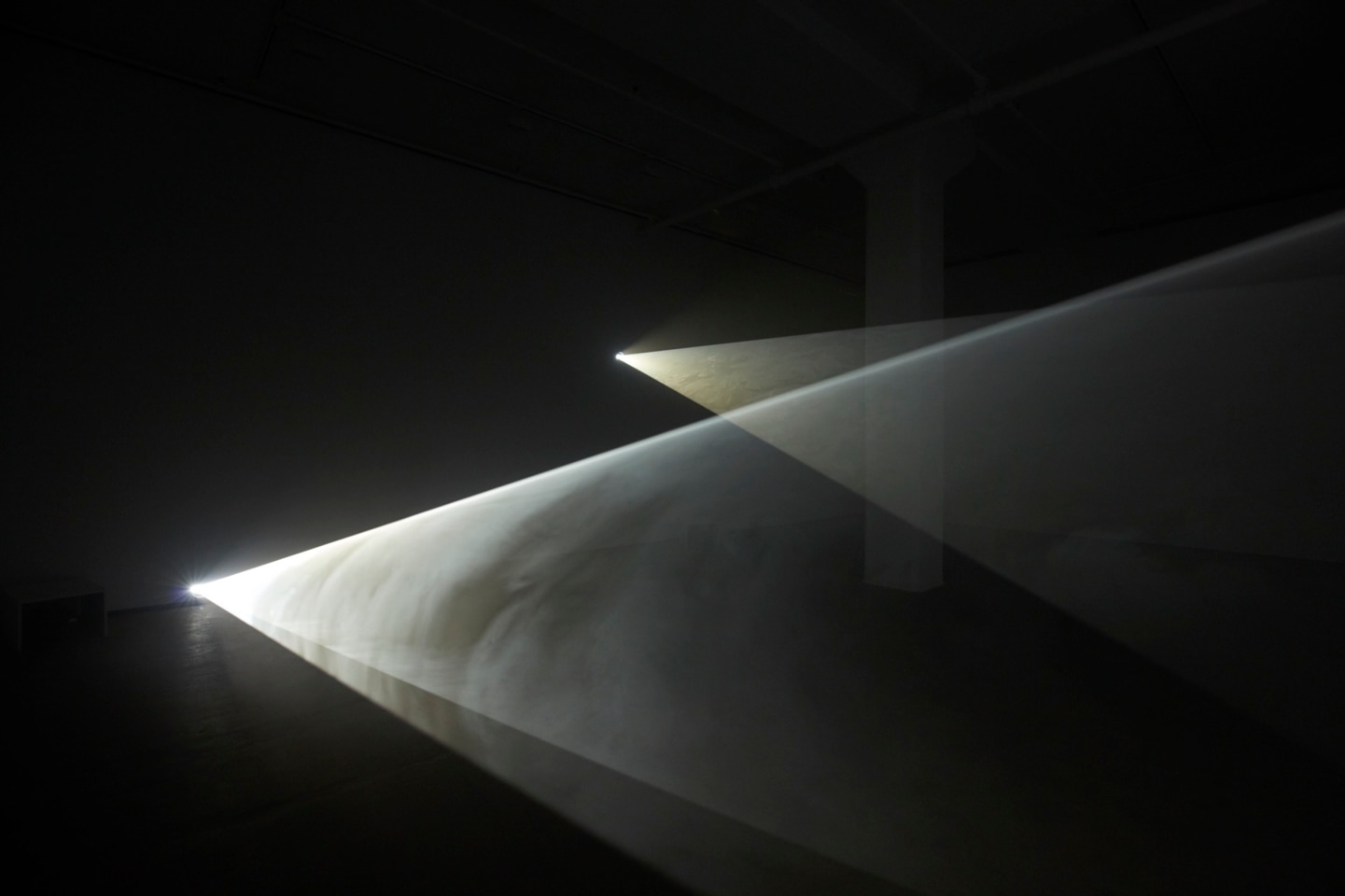 Installation view of&nbsp;Anthony McCall: Split Second&nbsp;at Sean Kelly, New York