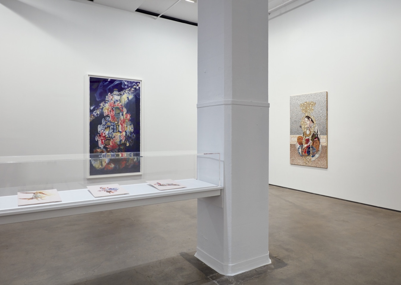 Installation view of Shahzia Sikander: Weeping Willows, Liquid Tongues at Sean Kelly, New York