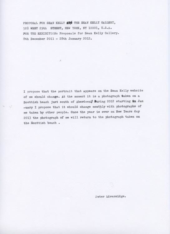 Peter Liversidge Sean Kelly Gallery