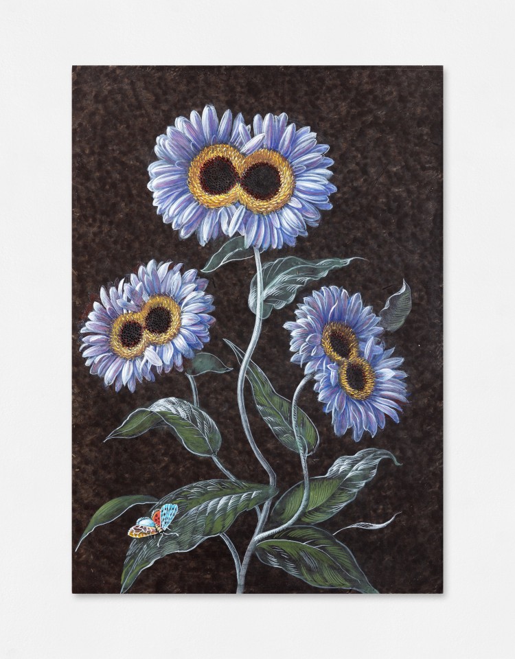 Future Herbarium the work is accompanied by a signed certificate of authenticity distemper on wood 13 3/8 x 9 7/16 inches (34 x 24 cm) (LG-P.21.2080)