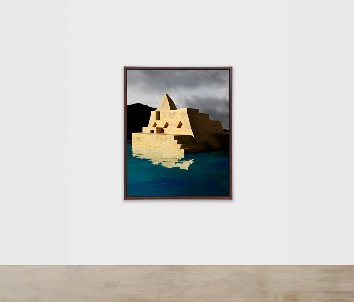 James Casebere,&nbsp;Chulah Cookstove, 2024, framed archival pigment print mounted to Dibond, paper: 58 1/8 x 46 3/4 inches, framed: 60 15/16 x 49 9/16 x 2 1/4 inches&nbsp;&copy; James&nbsp;Casebere Courtesy: the artist and Sean Kelly, New York/Los Angeles