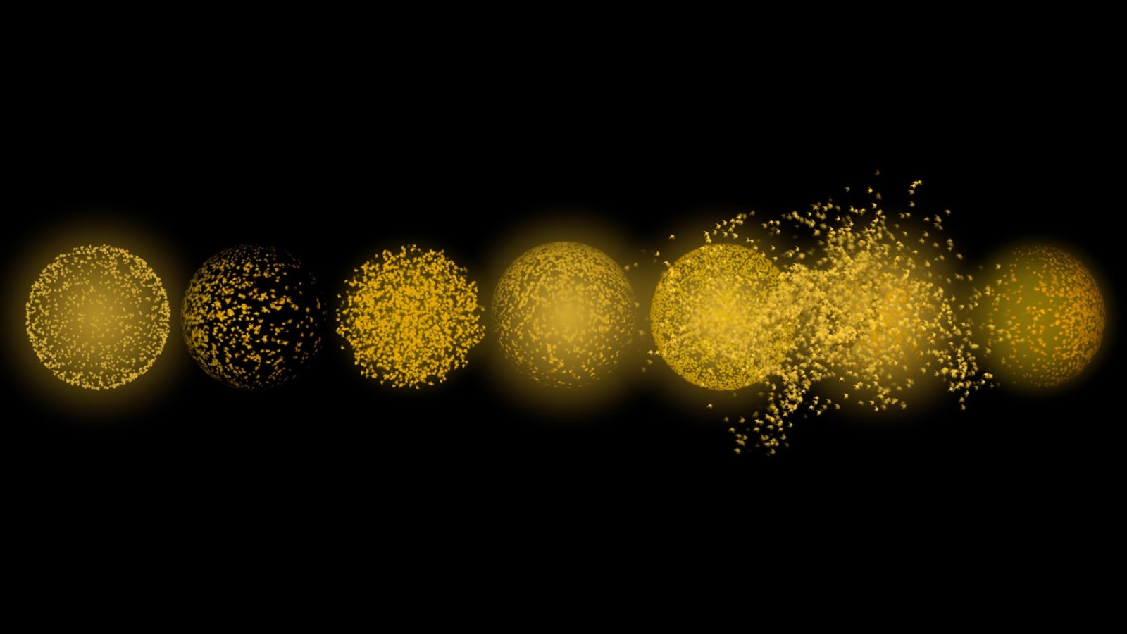 Singing Suns, 2016, HD video animation with sound; Music by Du Yun; Animation by Patrick O&#039;Rourke