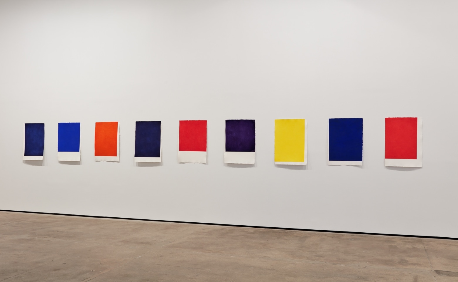 Installation view of Callum Innes,&nbsp;With Curve&nbsp;at Sean Kelly, New York
