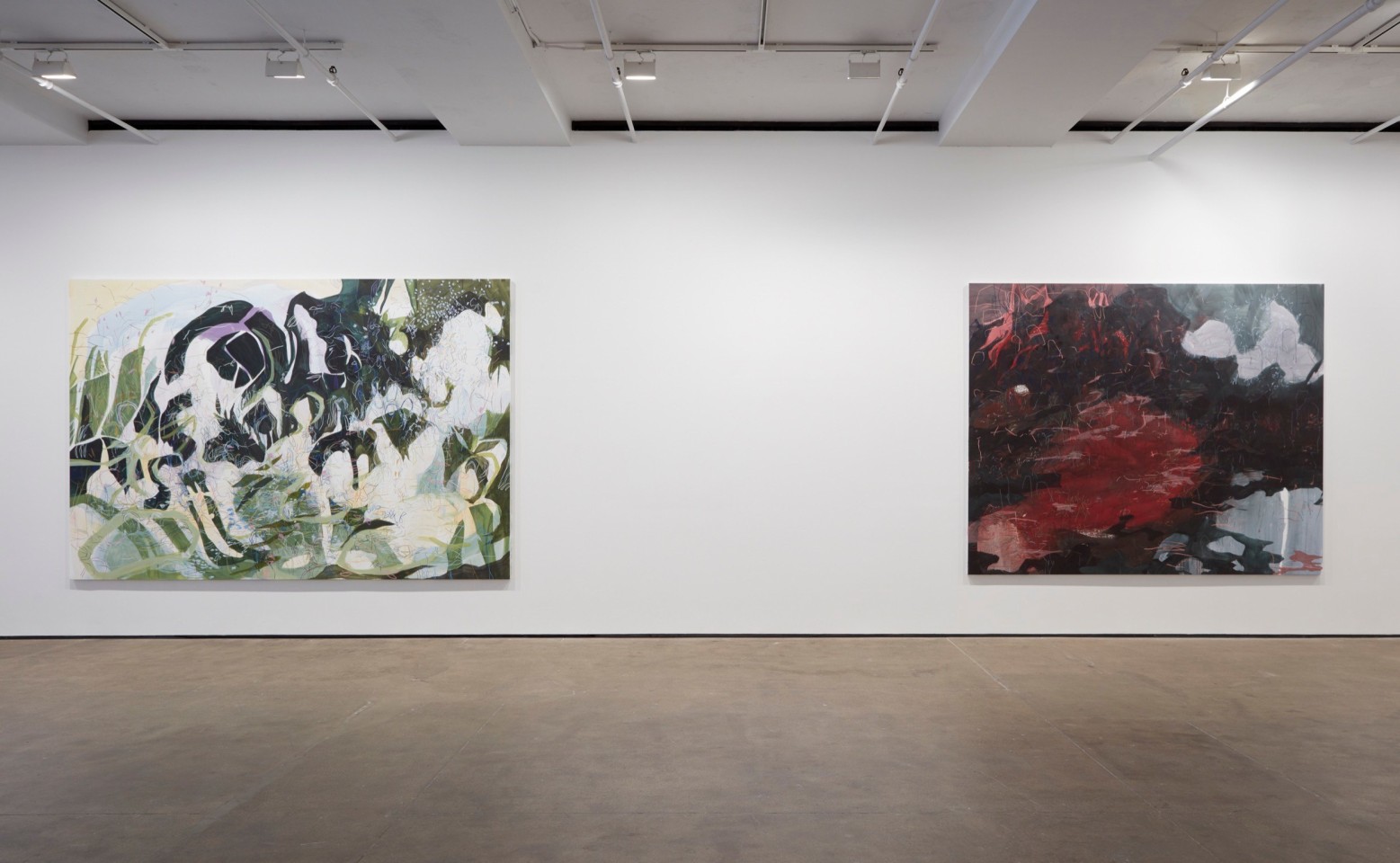 Installation view of&nbsp;Janaina Tsch&auml;pe: HumidGray and ShadowLake&nbsp;at Sean Kelly, New York