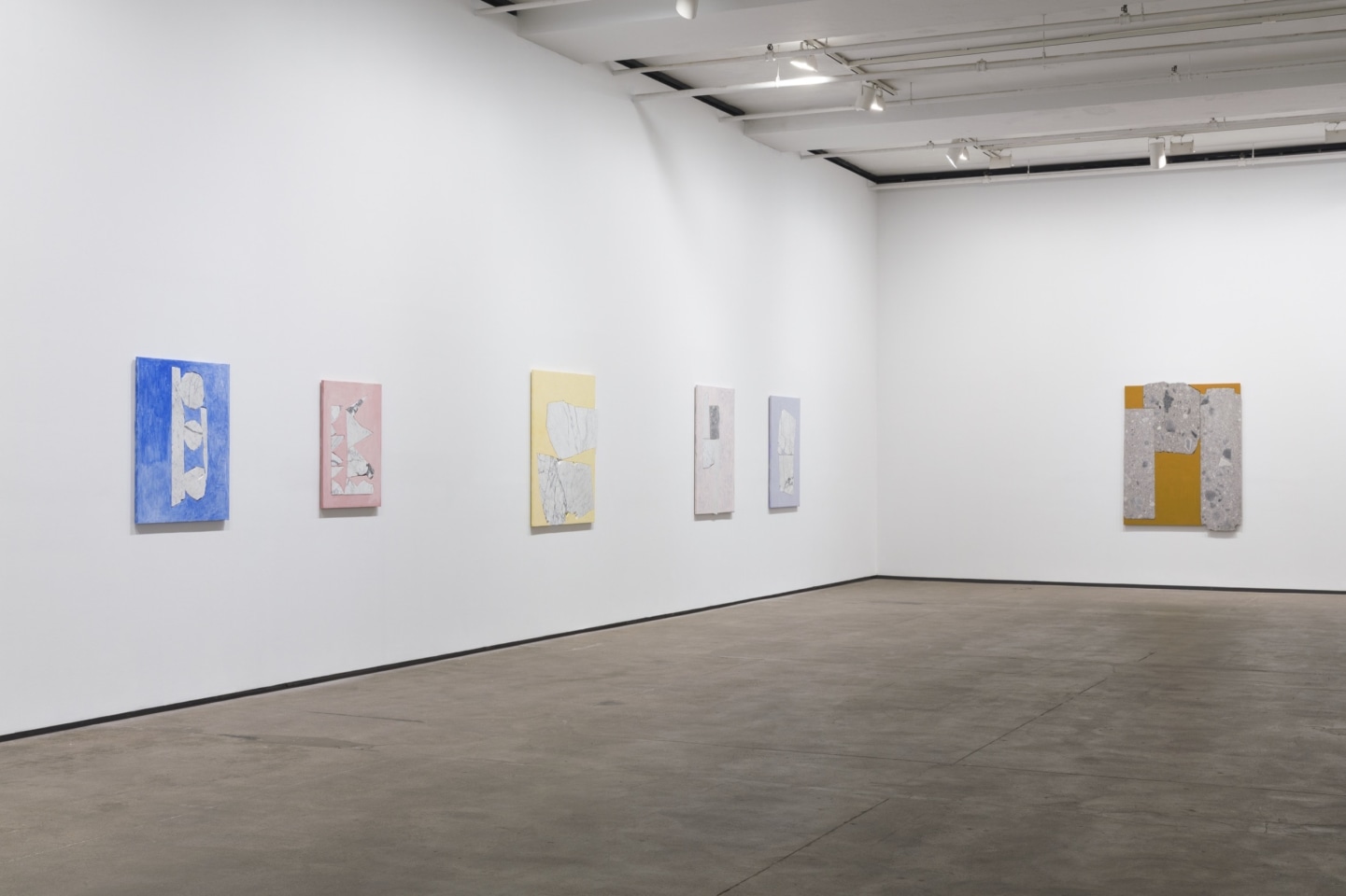 Installation view of Sam Moyer: Tone at Sean Kelly, New York
