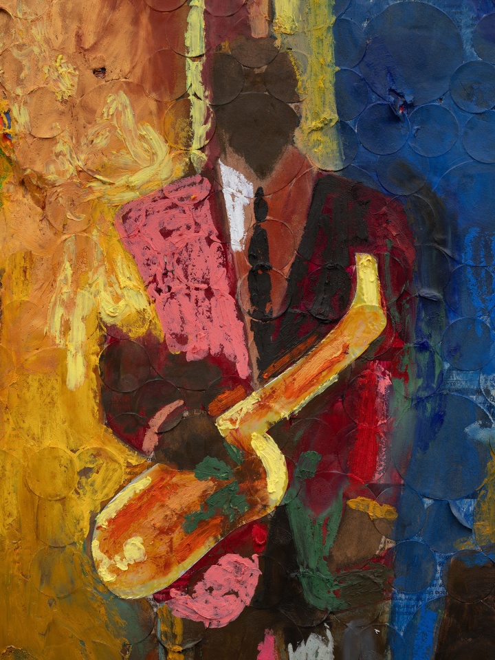 Derek Fordjour, Musicians (after James Weeks), 2025