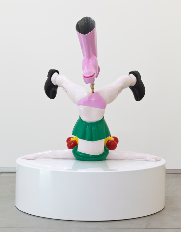 Richard Jackson Upside Down Girl with Unicorn Head, 2011