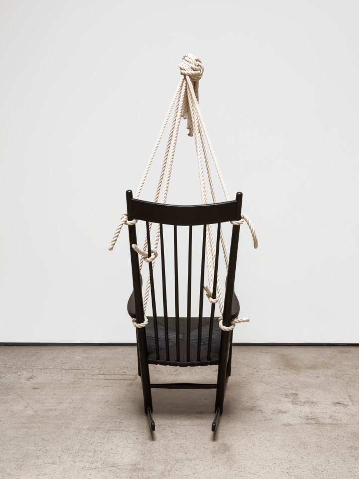 Ricky Swallow Rocking Chair with Rope (meditation chair #1), 2020