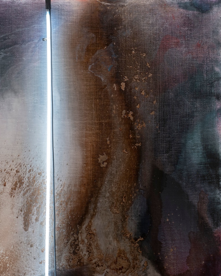 Mary Weatherford, Bonfire, 2025