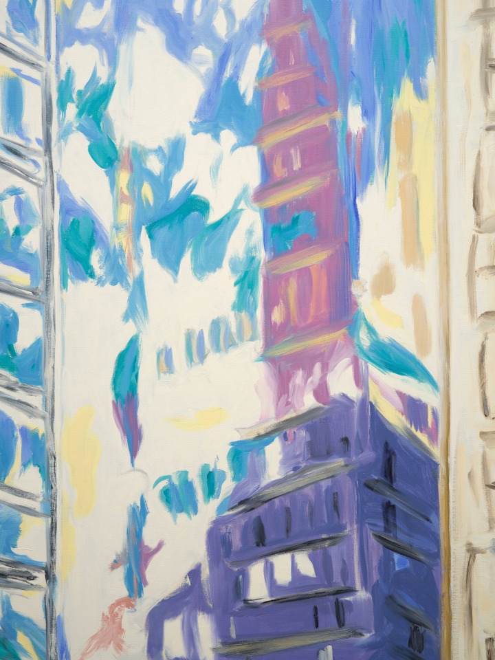 Martha Diamond, New York with Purple No. 3, 2000