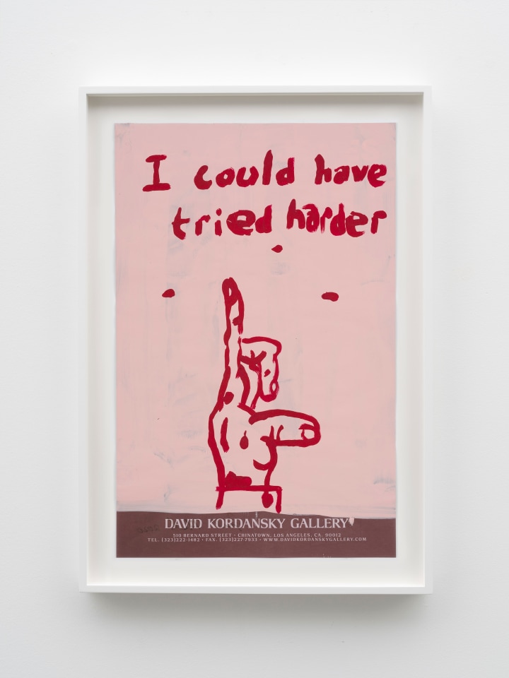 Joel Mesler, Untitled (I Could Have Tried Harder), 2020
