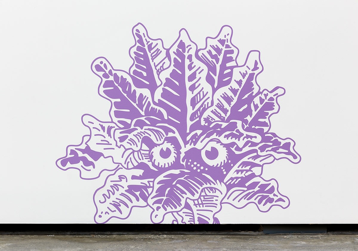 John Armleder Angry Kale 1, 2015