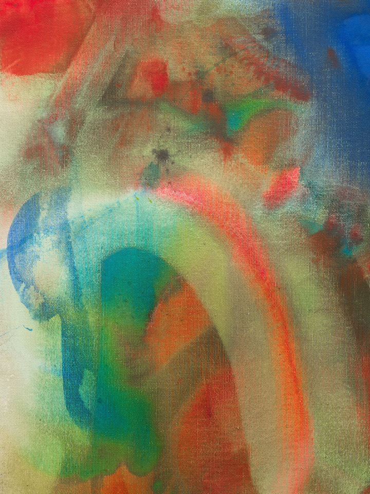 Mary Weatherford, Blue Split, 2021