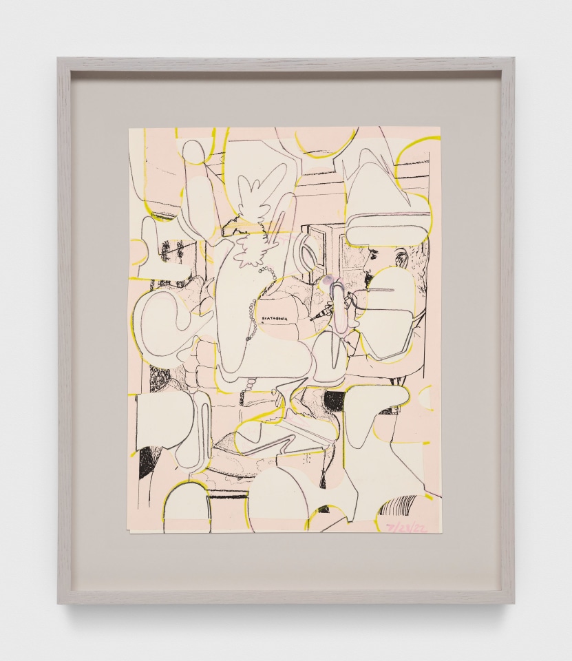 Michael Williams, Untitled Puzzle Drawing (Finger Painting Made&nbsp;with Forage Pigments), 2022