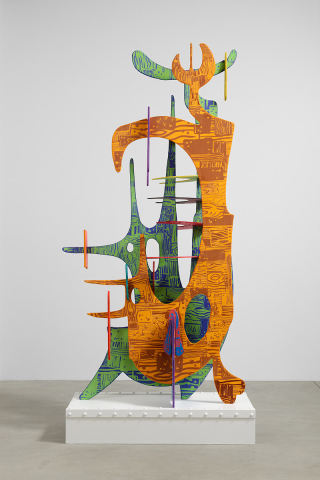 Aaron Curry An (Needle Mose-pinche cloths pins), 2011