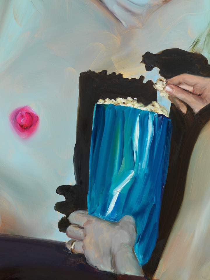 Jenna Gribbon, Popcorn painting, 2023