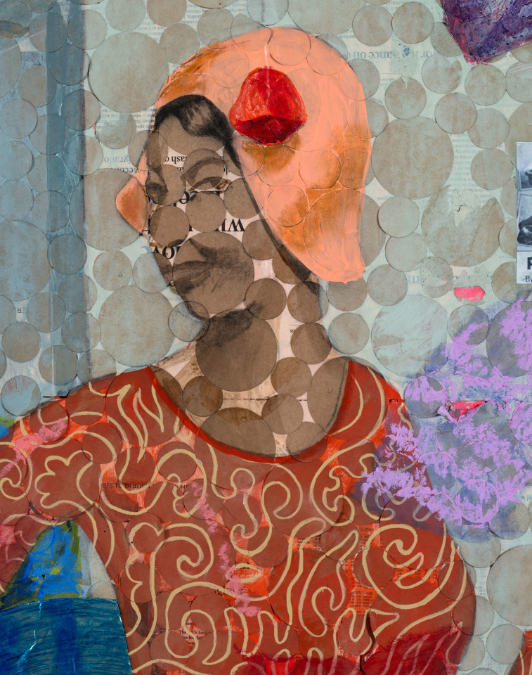 Derek Fordjour, Harlem Basement: The Birth of Black Swan, 2025