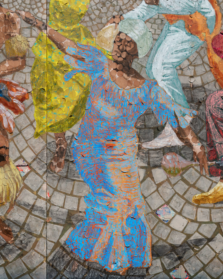 Derek Fordjour, Congo Square, 2025