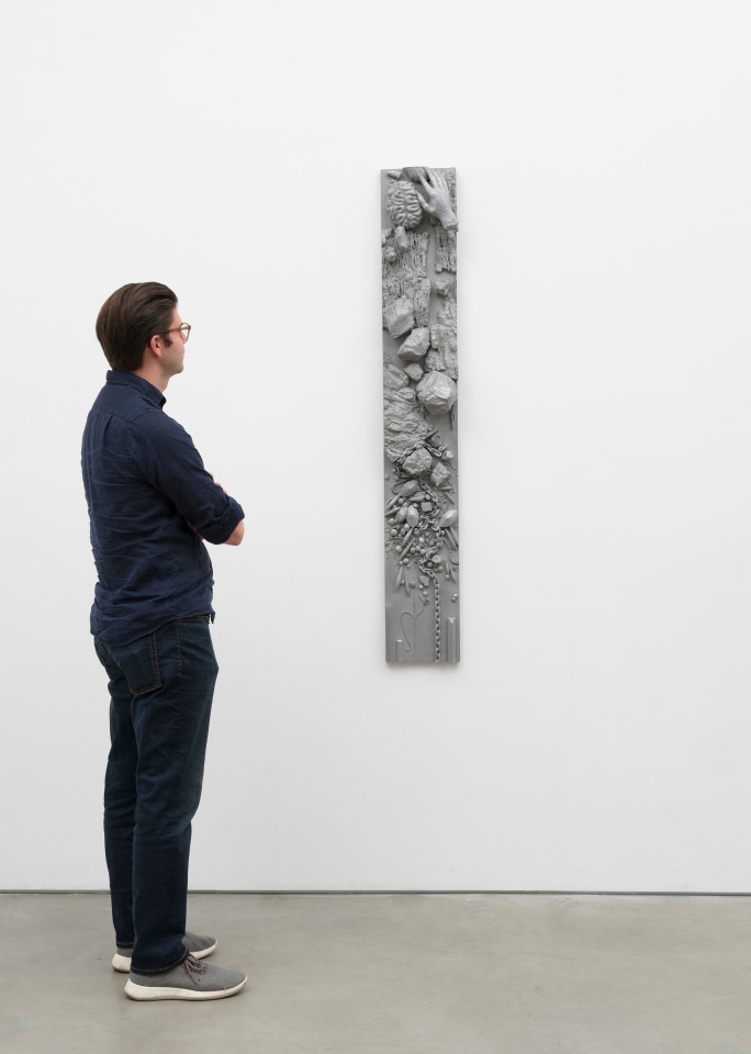 Isabelle Cornaro, Streams II (#4, Aluminum), 2019