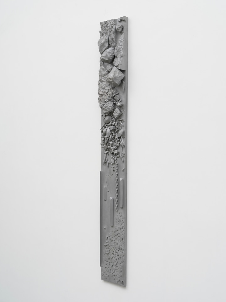 Isabelle Cornaro, Streams II (#3, Aluminum), 2019