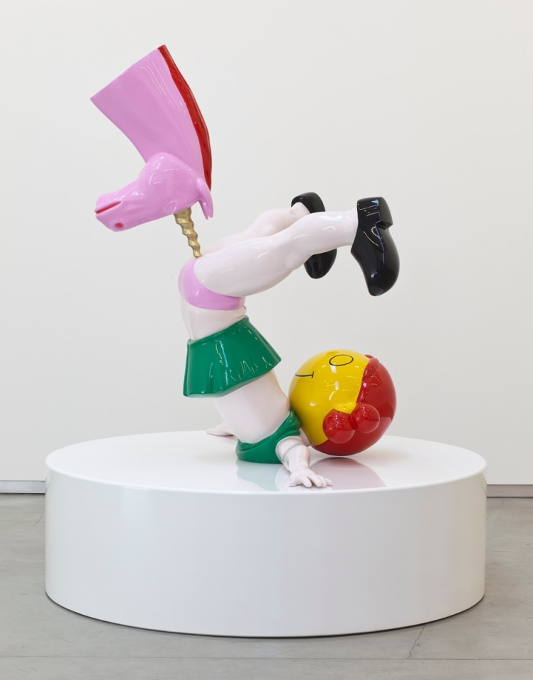 Richard Jackson Upside Down Girl with Unicorn Head, 2011