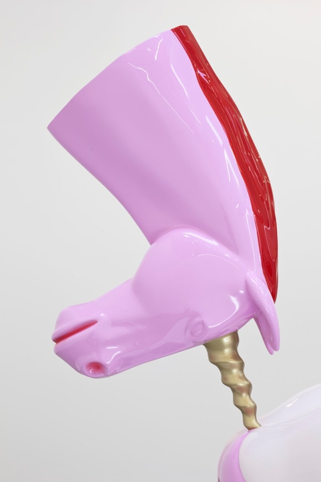 Richard Jackson Upside Down Girl with Unicorn Head, 2011