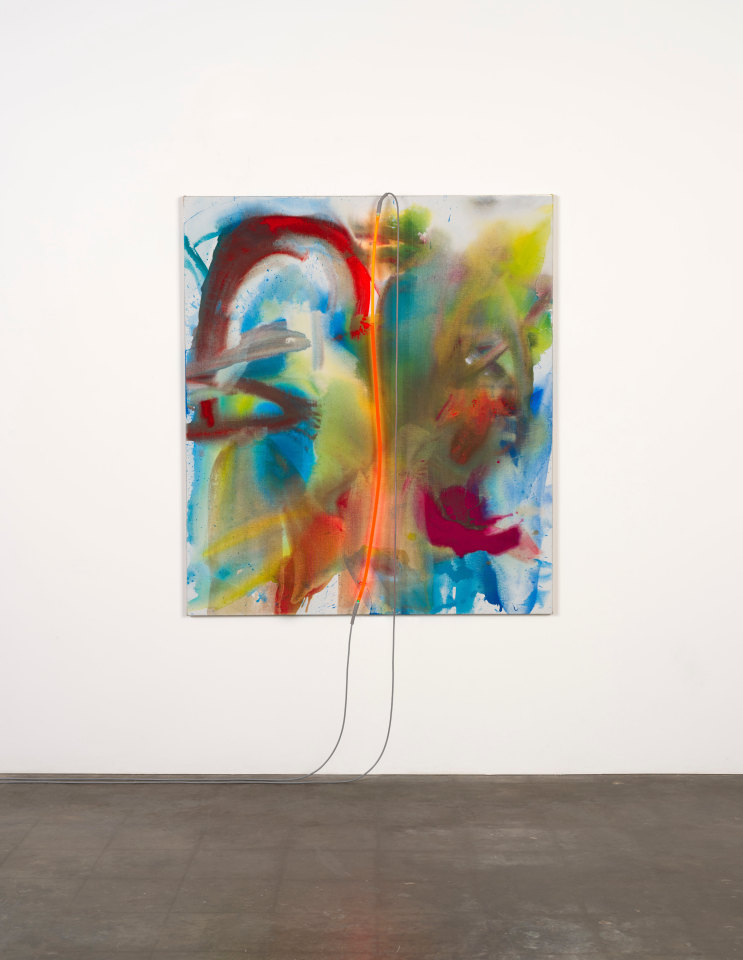 Mary Weatherford, French Orange Citrus Split, 2021