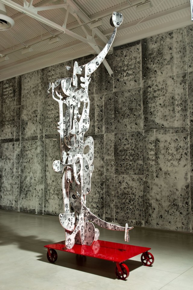 Aaron Curry The Monad Has Wheels (Wooden Knight), 2010